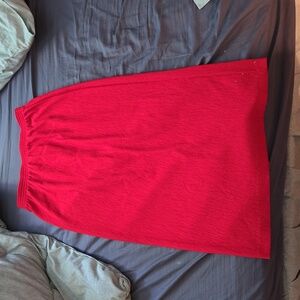 Bright red ❤️ A-line midi skirt!